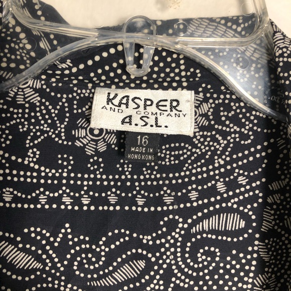 vintage plus size kasper button down shirt - Picture 4 of 4